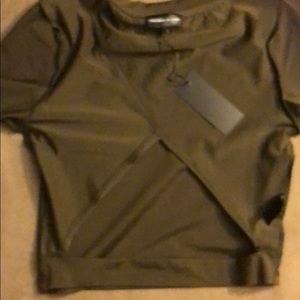 Manière De Voir Forest Green Crop Top